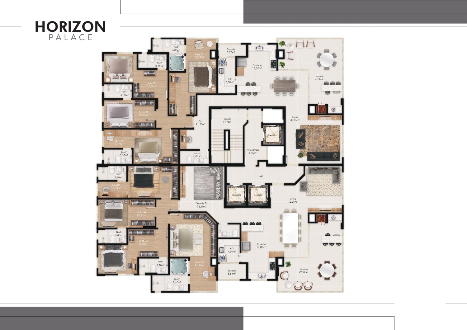 Apartamento no Ed. Horizon Palace em Meia Praia em Itapema - foto 22