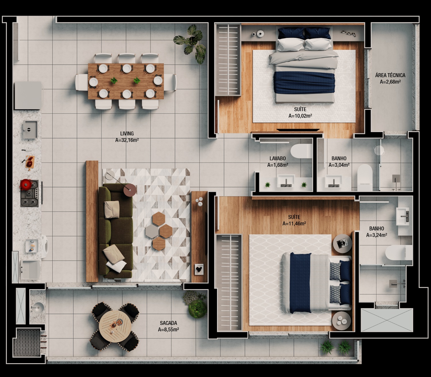 Apartamento no Ed. Brava Valley na Praia Brava - foto 4