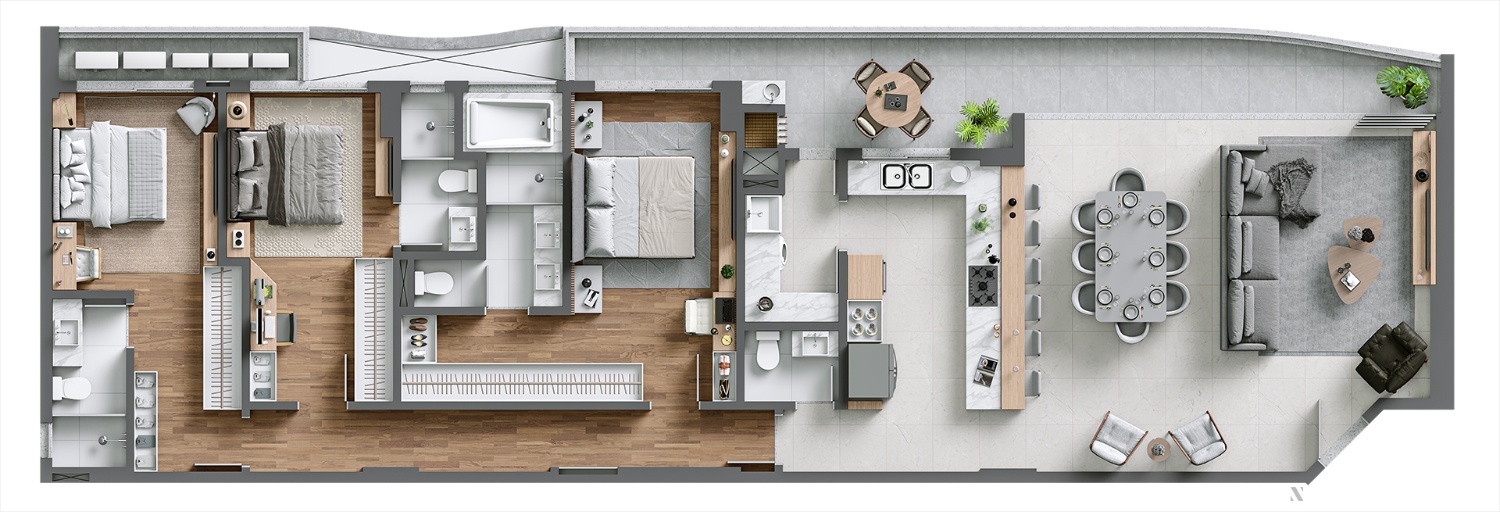 Le Blanc Residence - Apartamento no Ed. Le Blanc na Praia Brava em Itajaí